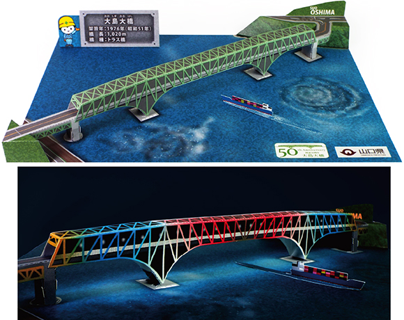 橋梁 橋 ジオラマ ペーパークラフト